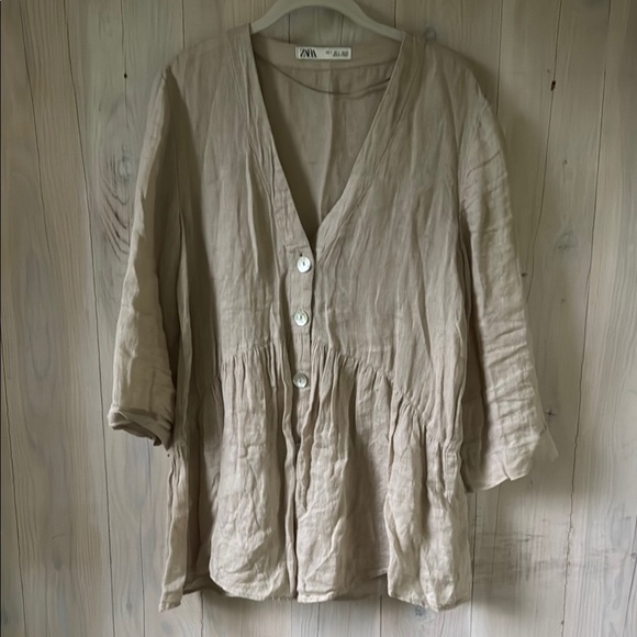 Zara Linen Top Size S - Picture 1 of 7
